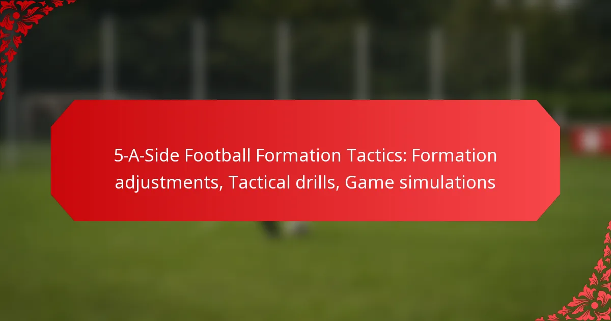 5-A-Side Football Formation Tactics: Formation adjustments, Tactical drills, Game simulations